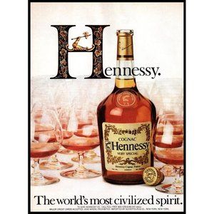 1982 Hennessy Cognac Vintage Print Ad Snifter Glass Snifters Wall Art Photo